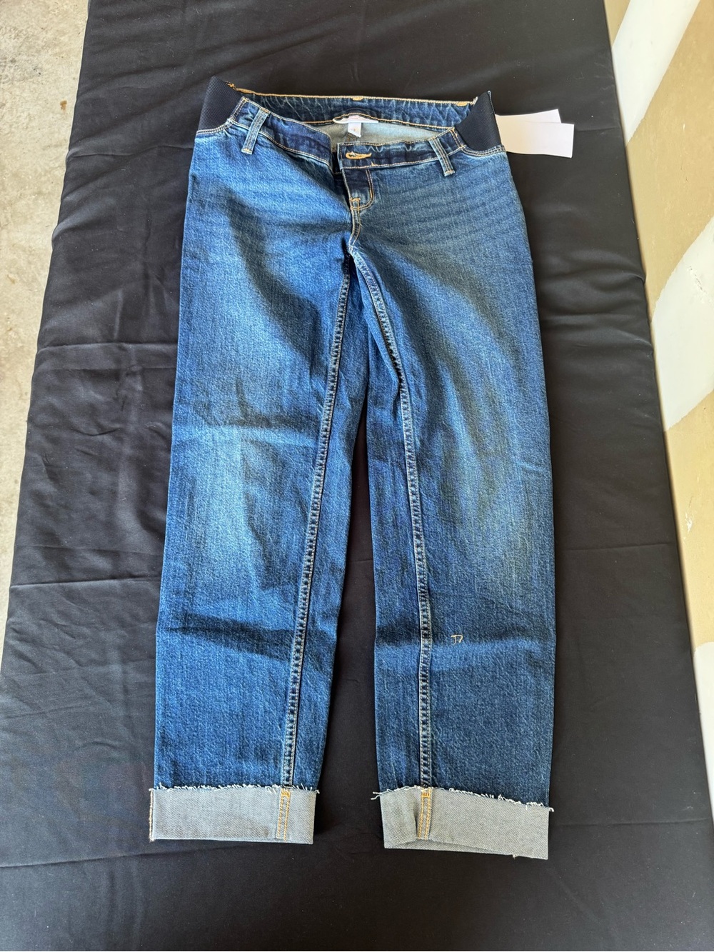 Isabel Maternity by Ingrid & Isabel Dark Blue Denim Wide Leg Jeans